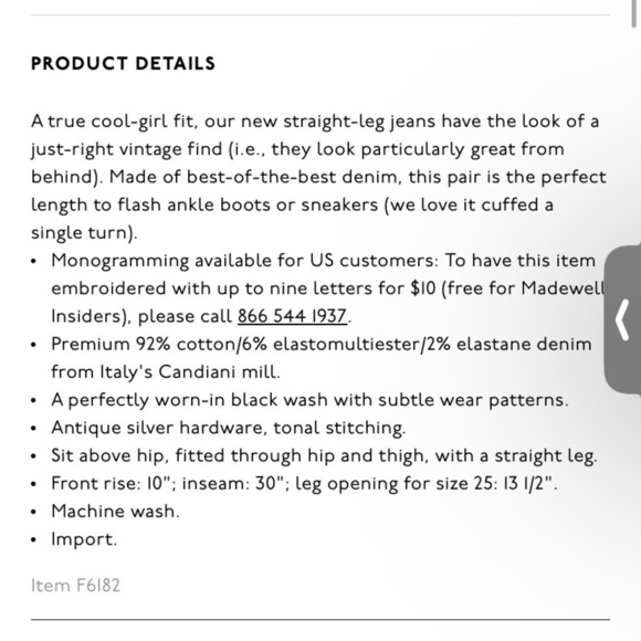 Madewell Cruiser Straight Jean Weller Wash 26 - Picture 8 of 8